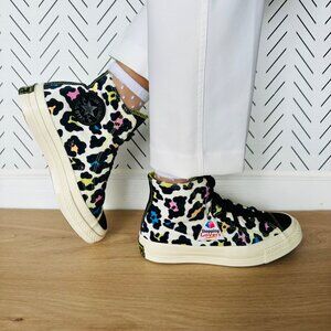 Rare Converse Chuck 70 Hi 6.5 Womens Shoes Animal Print Leopard Sneakers 572369C